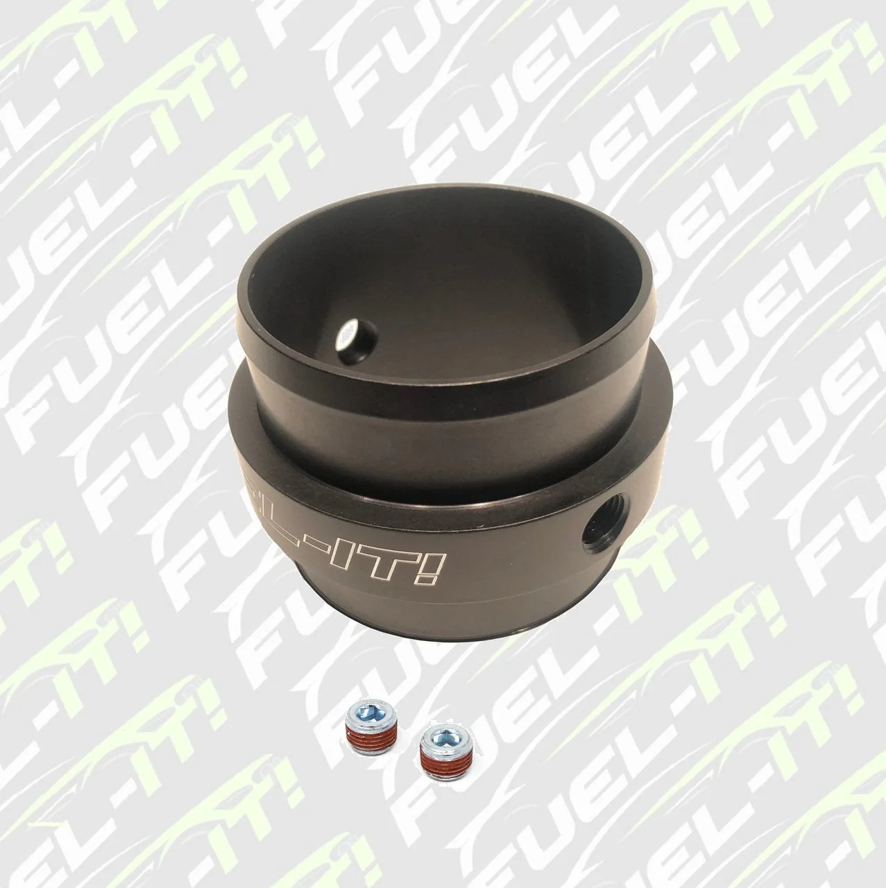 Fuel-It! 2.5" ID Billet Charge Pipe Coupler with Two 1/8" NPT/Methanol Injection Bungs - Image 4