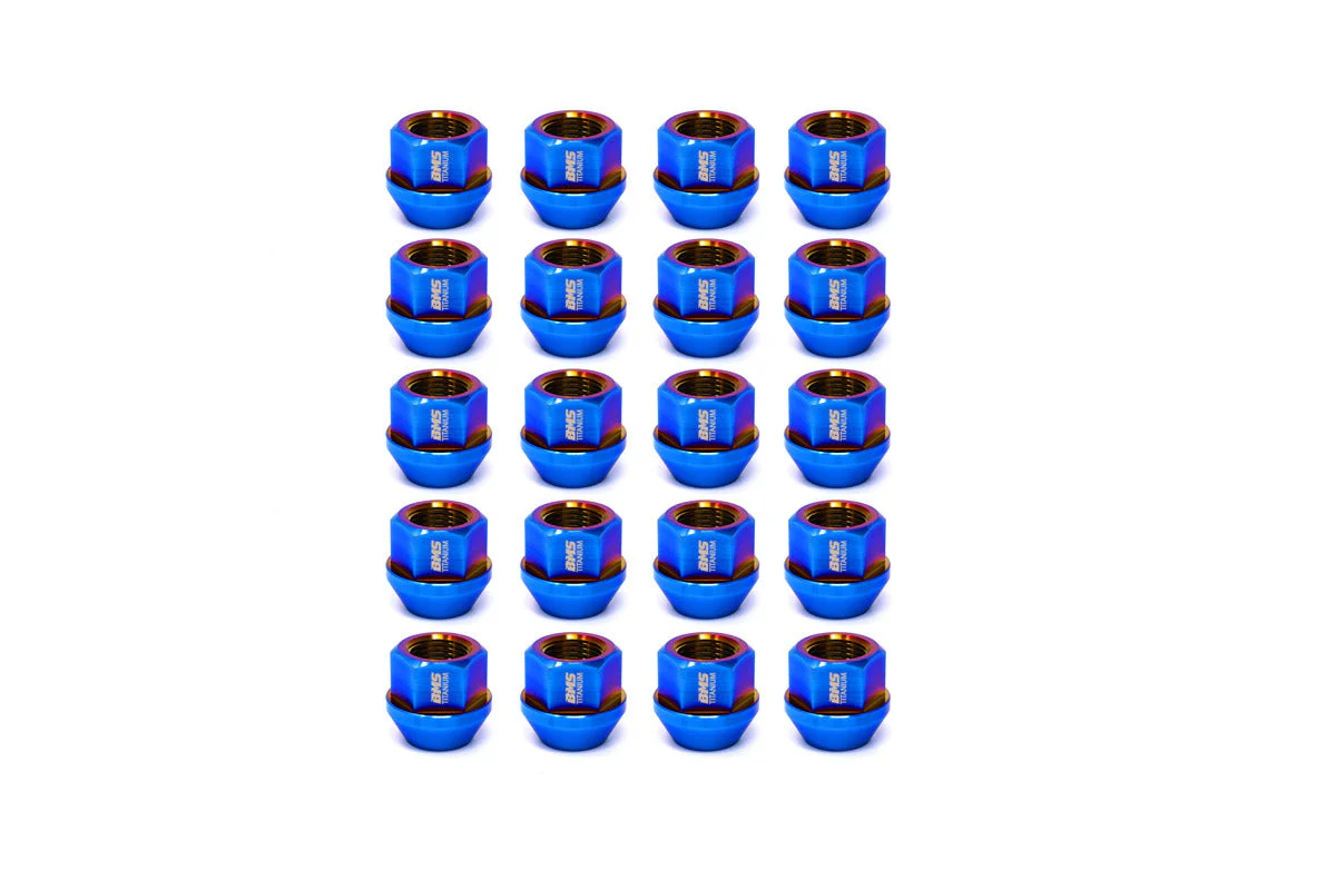 BMS Elite Titanium Lug Nuts - M14x1.25 - Cone Seat - Set of 20 - Image 4
