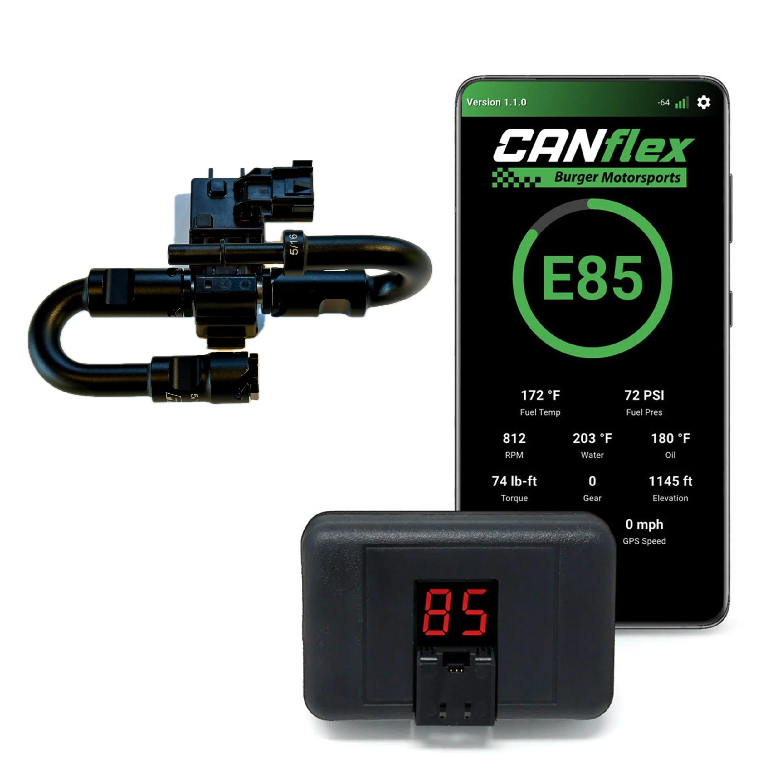 Universal LED Flex Fuel Kit with BMS CANflex ECA for JB4, CANbus, Bluetooth, & E85 Integration
