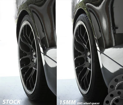 Mini Cooper R60 Countryman & R61 Paceman Wheel Spacers by BMS w/10 Black Extended Wheel Bolts (Pair, 2 Wheels) - Image 3