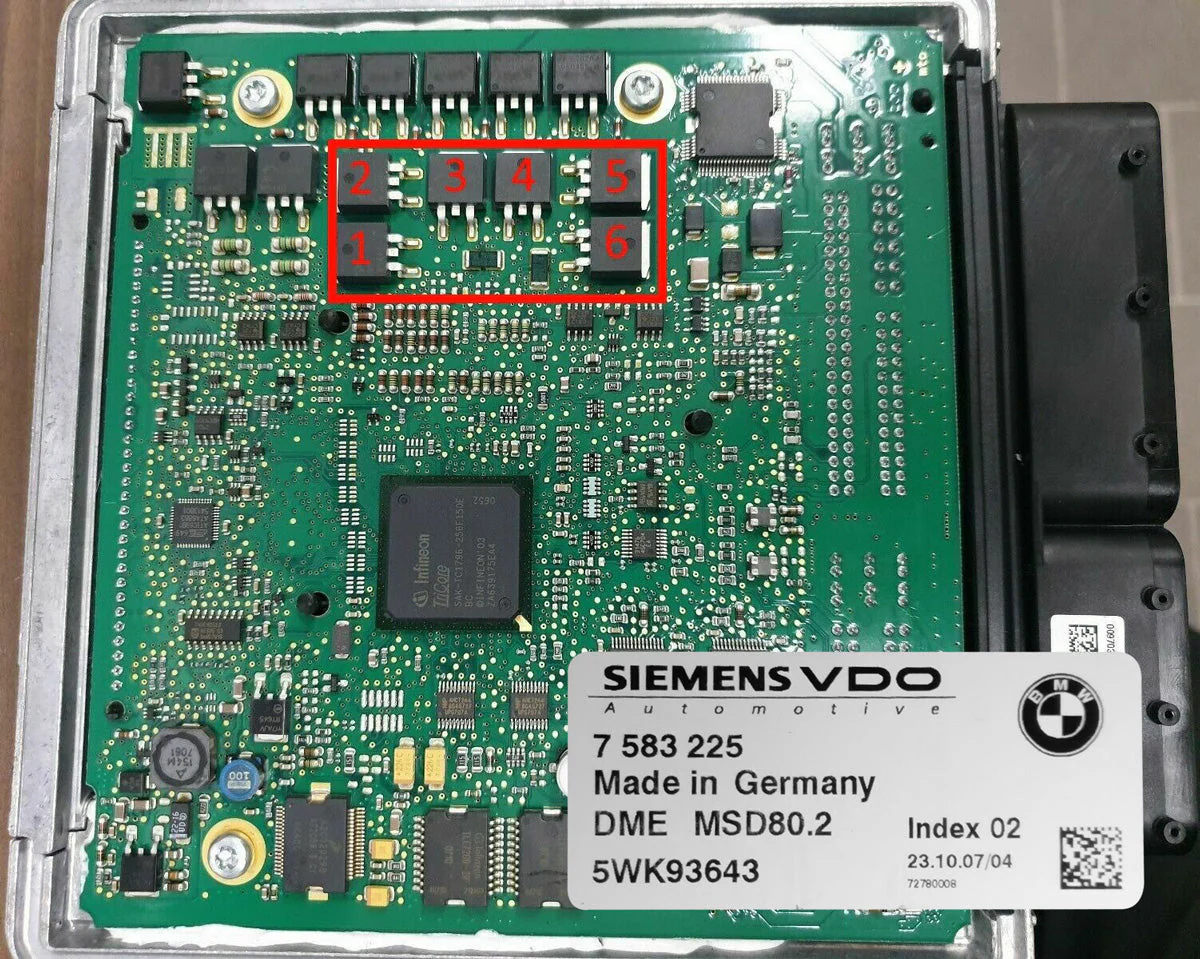 N54 MSD80 ECU IRF644 MOSFET - Image 3