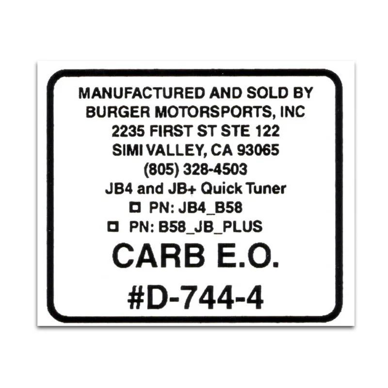 Replacement CARB Sticker - Image 3