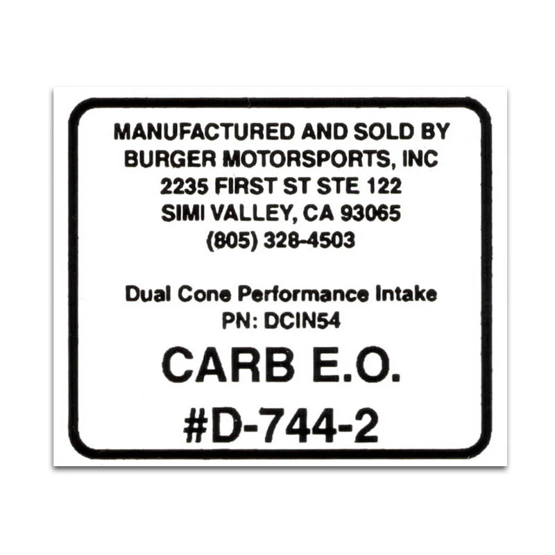 Replacement CARB Sticker - Image 5