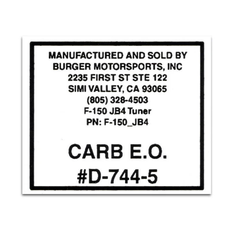 Replacement CARB Sticker - Image 8